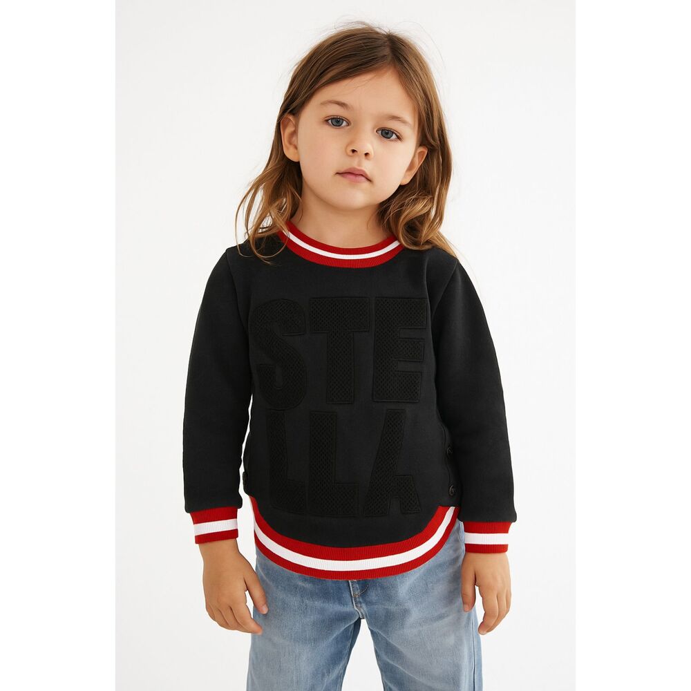 Stella McCartney Black Red Pullover Sweatshirt Sweater Top Kids Size 5